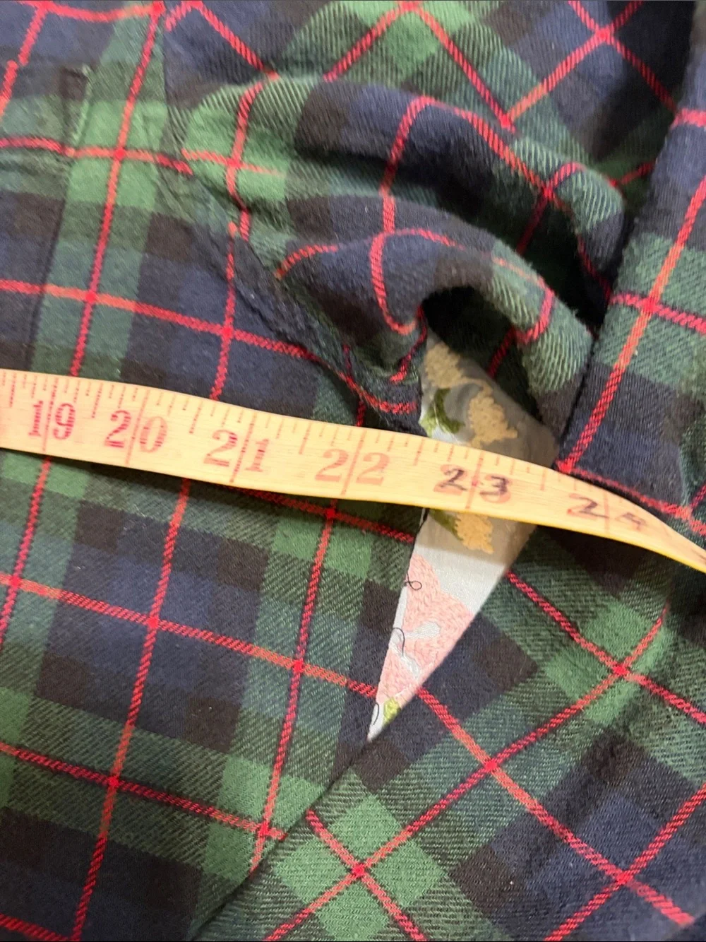 Ralph Lauren Green Label Navy Plaid Button. Pajama Youth Top Red Trim Size XL